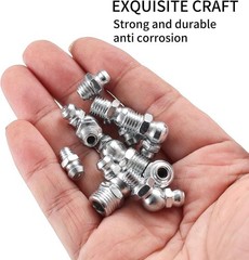 Metric Grease Fittings Kit, 60 Pcs Hydraulic Grease Zerk Assortment Kit