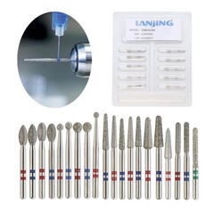 Zirconia Diamond Burs Friction Grip Egg Football Ball Round End Taper Cylinder