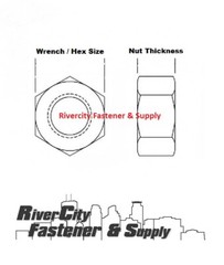 3/4-16 Steel Grade 8 Hardened Hex Nuts 3/4×16 Nut 3/4 x 16 ZY Fine Thread