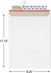 Valbox 9X11.5 Self Seal Photo Document Mailers 25 Pack Stay Flat White Cardboard