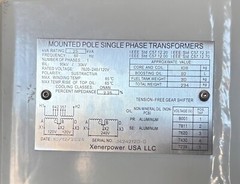 25 kVA Single Phase Pole-Mounted Transformer 7620-240/120V