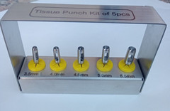 Dental Tissue Punch Kit set Surgical Surgery With Bur Holder Dental Instruments