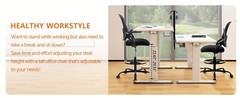 Tall Office Chair Tall Standing Desk Chair Counter Height Adj. Mid Back Mesh