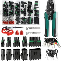 401PCS 25 Sets Weather Pack Connectors Kit, 1 2 3 4 6Pin Automotive