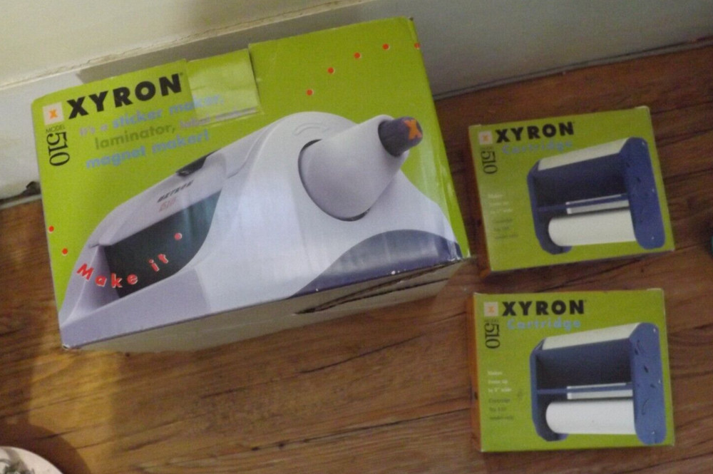 NEW XRYON 510 machine DIY sticker labels magnets laminating machine + 2 refills