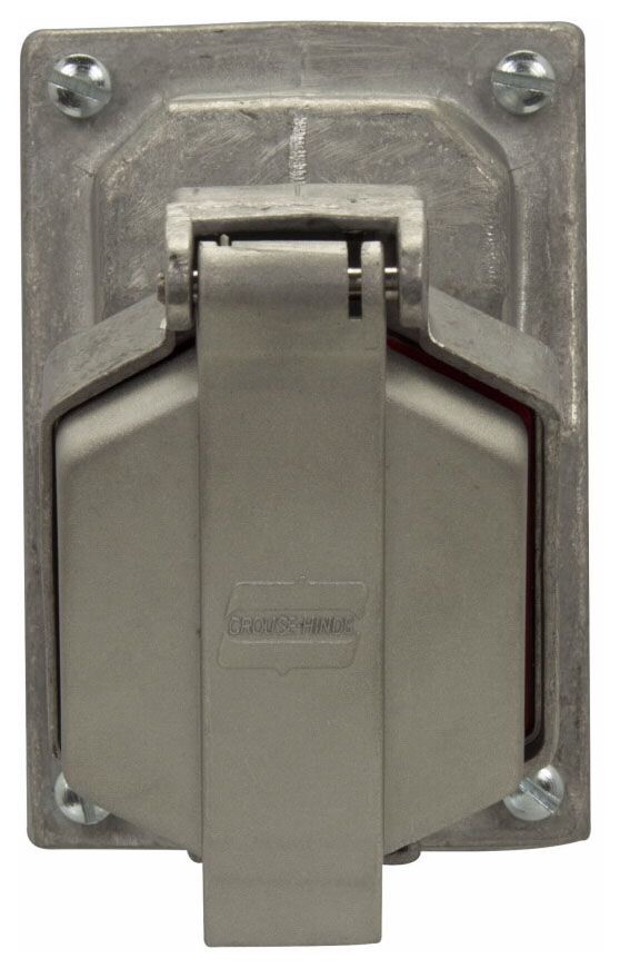 Crouse-Hinds ENR5201, 125 VAC 20 A, Explosionproof Pin & Sleeve Receptacle,
