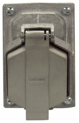 Crouse-Hinds ENR5201, 125 VAC 20 A, Explosionproof Pin & Sleeve Receptacle,
