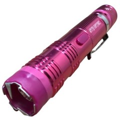 Maximum Power Stingtec Self Defense Stun Gun Rechargeable LED Flashlight w Pink