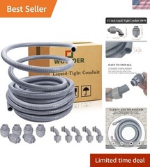 Durable 100ft Liquid-tight Conduit 1/2″ Dia – Easy Installation, UV Resistant