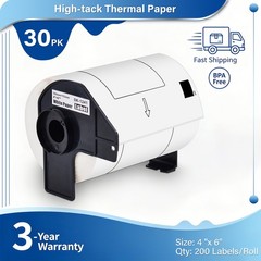 30Rolls 200 Large Shipping Labels DK-1241 w/Permanent Frame for Brother QL-1100