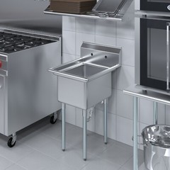26 in. x 22 in. Stainless Steel One Compartment Sink. 16 in x 20 in x 12in Bowl
