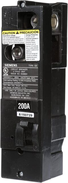 Siemens QS2200 200A 240V Main Breaker