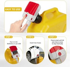 Automatic Fuel Transfer Pump with Auto-Stop, 3.8 Gallon per Min, 51” Extra L…
