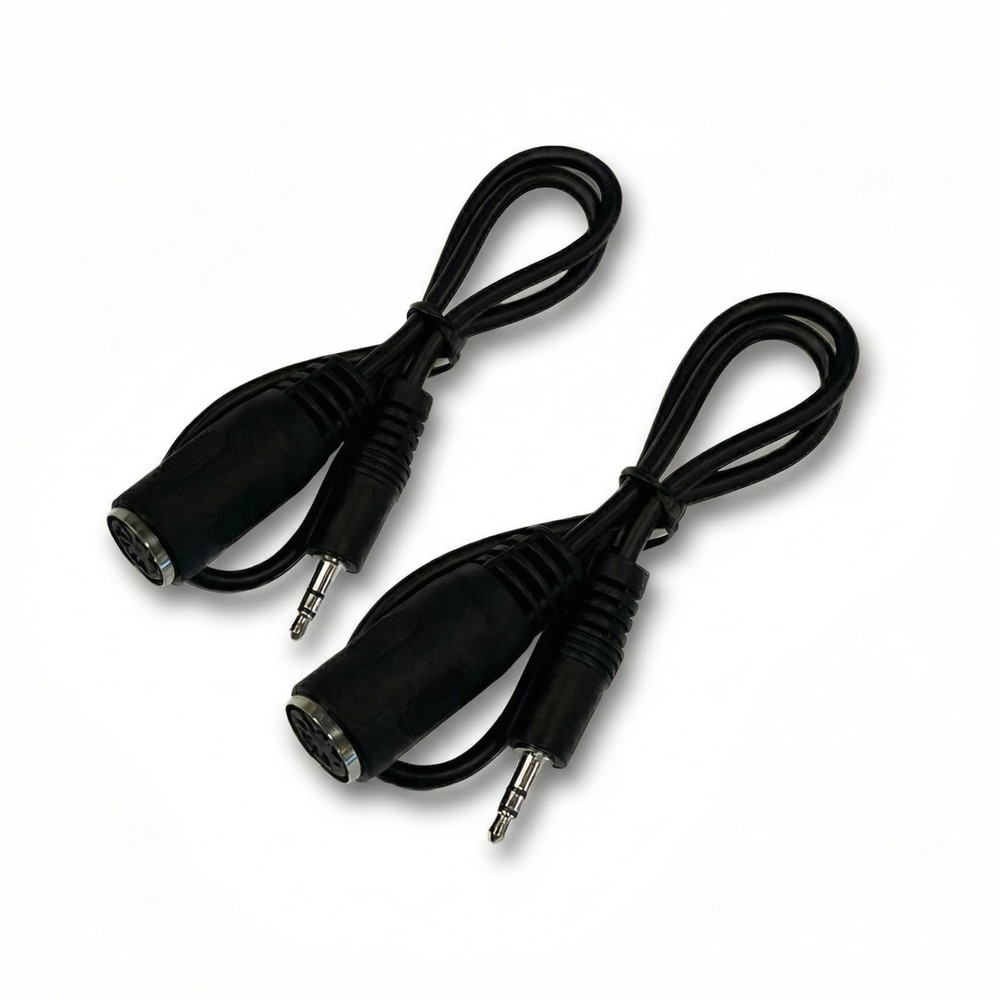 2 Pack of Type-A MIDI to 3.5mm Adapter 14″ Inch CableMidi Female to TRS 3.5mm