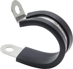 12Pcs 1 Inch (25Mm) Cable Clamps, Stainless Steel Wire Clamps, Rubber Cushion…