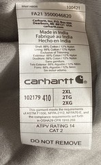 Carhartt 102179 FR Full Swing Quick Duck Jacket Navy 2XL NWT World Energy