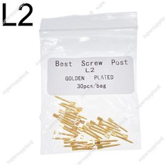 30 Pcs Dental Screw Post 24K Gold Plated Conical Refills S/M/L/XL For Root Canal