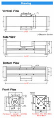 Linear Rail Guide Slide Stage Dust Cover Nema23 Closed loop Stepper Driver Kit