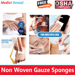 1000 Pack – 2×2 Non Woven Gauze Sponges 4-Ply, Non-Sterile Cotton Dental Medical