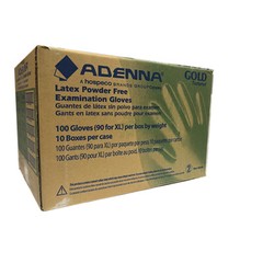 ADENNA Gold Textured Latex Exam Gloves Powder Free, 10bxs/Case ON SALE PRICE!!!