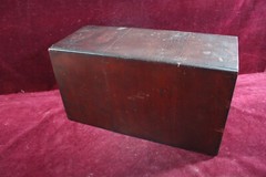 ** ANTIQUE GLOBE WOOD INDEX FILE CABINET TABLETOP RECIPE SCHOOL GENERAL STORE **