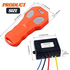 12V Wireless Winch Remote Control 2 Pack – 100FT Universal 5 Wire Controller …