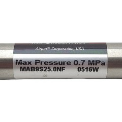 Airpel MAB9S25.0NF Single Acting Cylinder, ø9.3mm Bore, 25mm Stroke, M5, 0.7MPa