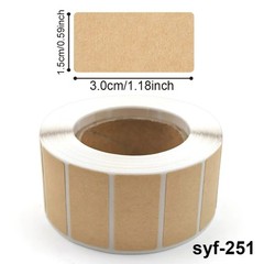 Kraft Paper Label Stickers Roll– Self-Adhesive Writable Packaging & Organization