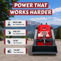 TYPHON STOMP X1300 Mini Skid Steer 25HP Kubota D1105 Diesel Include 2 Attachment
