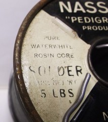 Nassau Pedigreed Pure Water White Rosin Core Spec 7076 Solder