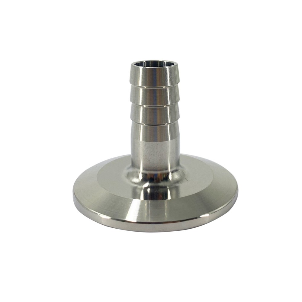 Tri-Clamp to Barb Adapter,1.5 in x 1/2 in (12.7mm Barb 0.5inch)
