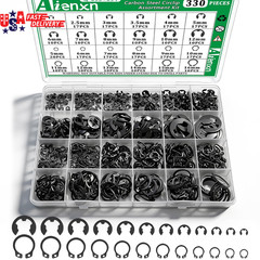 330PCS Snap Rings Assortment Kit, E Clips Assortment Kit (2MM-12MM) and C Clips