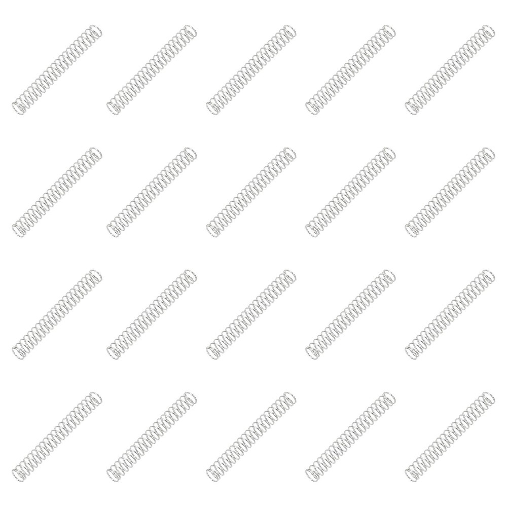 20 Pcs 304 Stainless Steel 0.4 mm Wire Dia x 4 mm OD x 30 mm L Spring