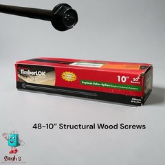 FastenMaster TimberLOK 10” Hex Head Structural Wood Screws (LOT Of 48) NU
