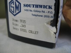 Southwick & Meister TF25 CNC Swiss Turning Steel Collet, Size .349″