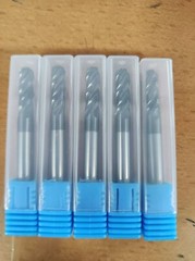 5 PCS 1/4″ 4 Flute Ball Nose Carbide End Mill 2-1/2″ Overall Length -TIALN COATE