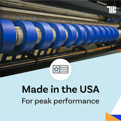 Blue Painters Tape 2 Inch X 60 Yards – Case of 24 Rolls, Made in the USA (1.88 I