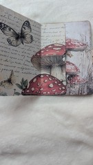 Handmade Grungy Mushroom Forest Junk Journal Book/Covers Only No Signatures DIY