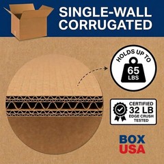 PARTNERS BRAND 14 x 6 x 6 Corrugated Cardboard Boxes, Long 14L x 6W x 6H, Pack o