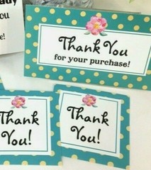 Small Business Thank You for Your Purchase Cards, Thank You Stickers Sets