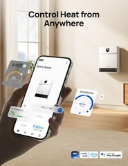DREO WH517S Smart Wall Heater 1500W WiFi Alexa 150 sq ft Timer Oscillation