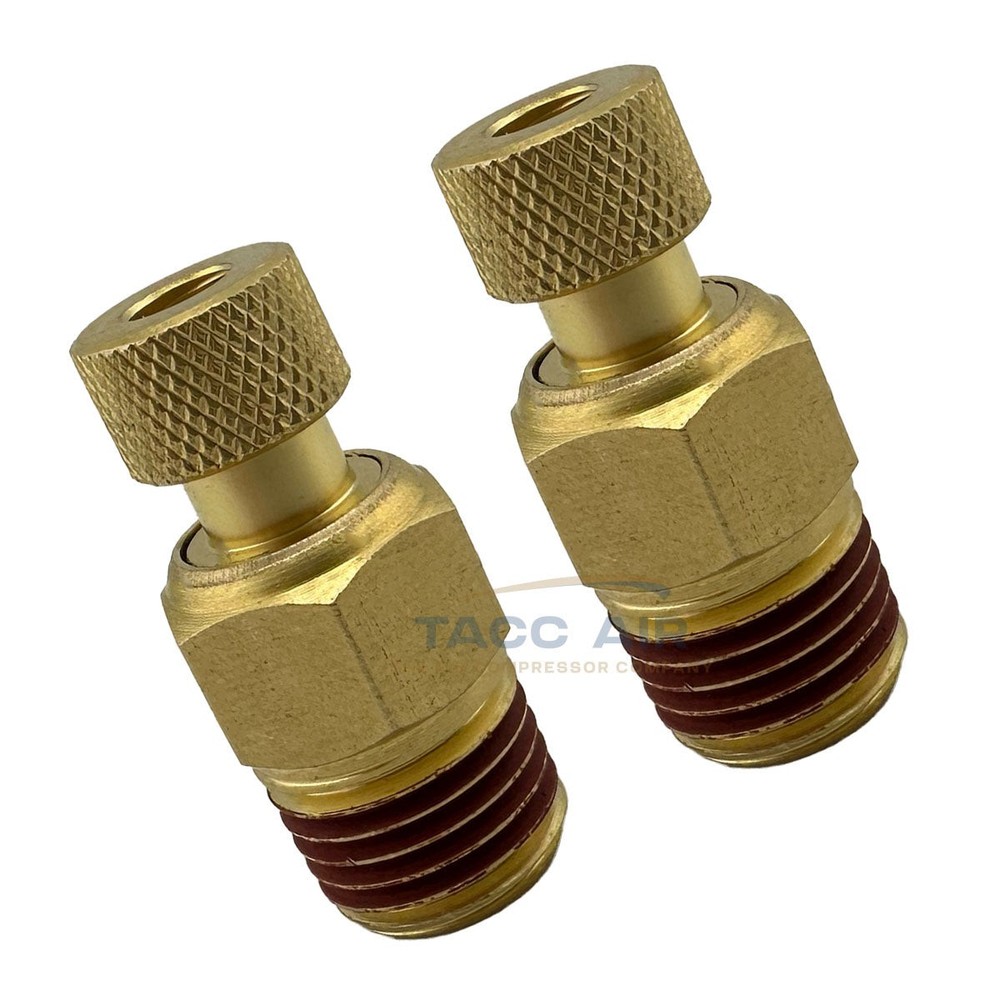 1/4″ MNPT Air Compressor Tank Drain Valve Male Petcock Brass 2 Pack