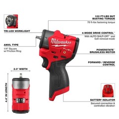 Milwaukee Tool 3048-20 M12 Fuel(Tm) 1/4 In. Sciw W/ Fr