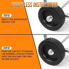 MARRTEUM 40Pcs Push on Pushnut Cap | 1/4″, 5/16″, 3/8″, 2/5″, 3/16″ Axle Fast…