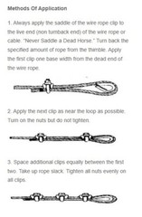 Cable Clamp Clips for Wire Rope U-Bolt Malleable Clip Multiple Sizes