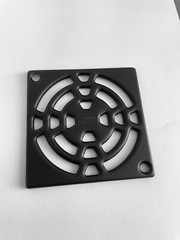 Schluter Kerdi 4 Inch Square Stainless Steel Grate – Rejilla Design Matte Black