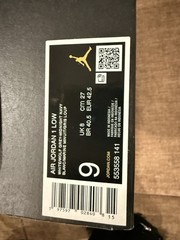 Air Jordan 1 Low White Wolf Grey Midnight Navy Size 9 – Original Box Only