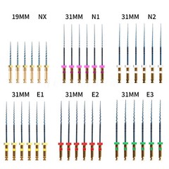 6 Pcs Dental Endodontic NiTi Engine Use Heat Activated Rotary Files 19/21/25mm