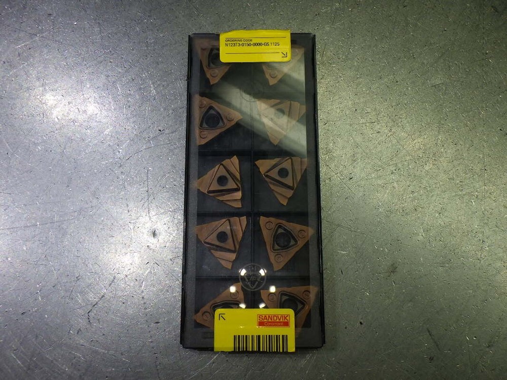 Sandvik Carbide Grooving Inserts QTY10 N123T3-0150-0000-GS 1125 (LOC2100A)