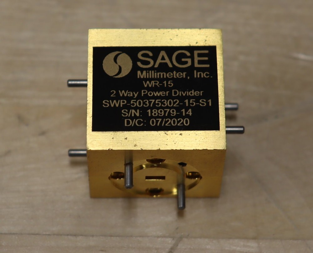 Sage Eravant SWP-50375302-15-S1 Power Divider 50-75GHz, 20dB Port Isolation WR15